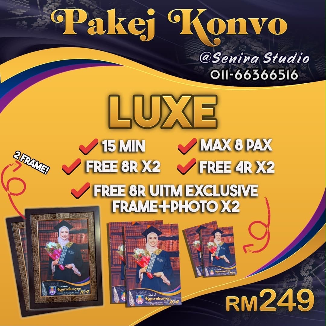 Contoh gambar dan bingkai pakej LUXE
