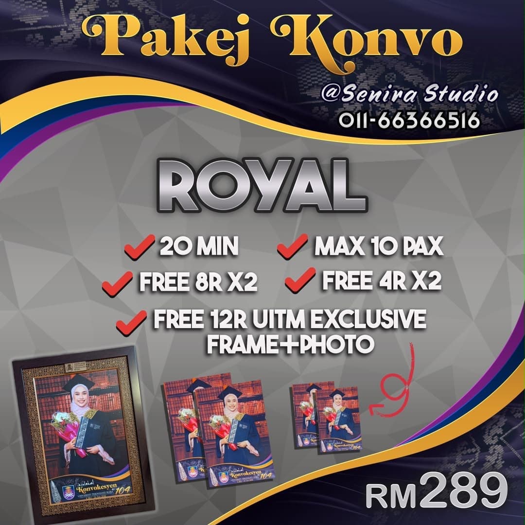 Contoh gambar dan bingkai pakej ROYAL